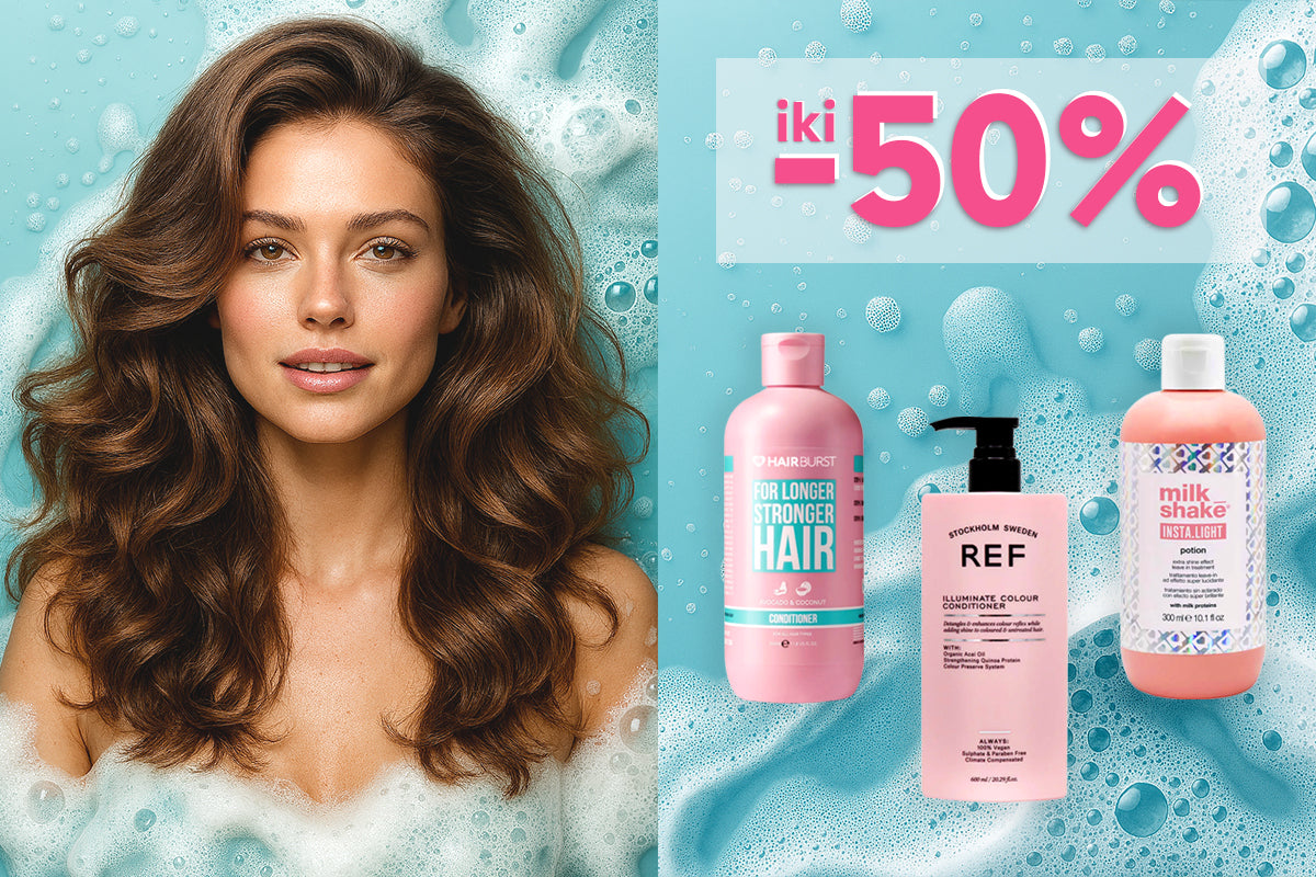 Iki –50 % plaukų favoritams