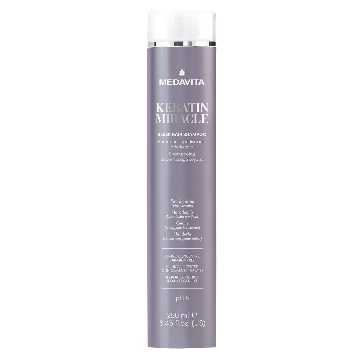 Medavita Keratin Miracle Sleek Hair Shampoo 250ml shampoo #Size_250ml